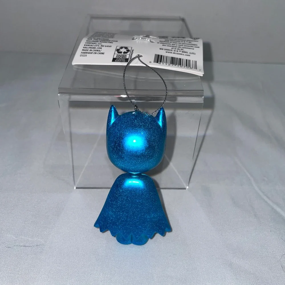 Hallmark Batman Christmas Tree Ornament Metallic Blue Walmart Exclusive DC Comic